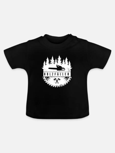 Holzfäller - Baby Bio-T-Shirt mit Rundhals - Schwarz