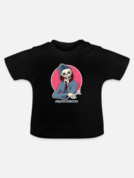 Außer Betrieb - Baby Bio-T-Shirt mit Rundhals - Schwarz
