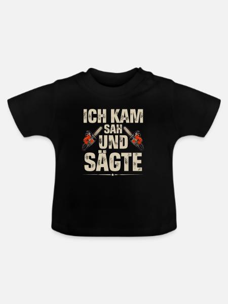 Holzfäller - Baby Bio-T-Shirt mit Rundhals - Schwarz