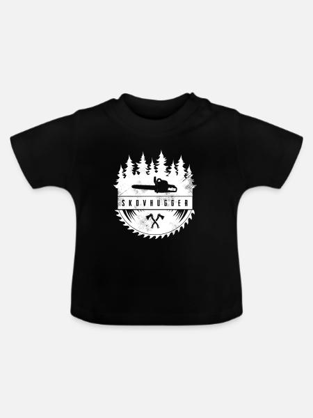 Holzfäller - Baby Bio-T-Shirt mit Rundhals - Schwarz