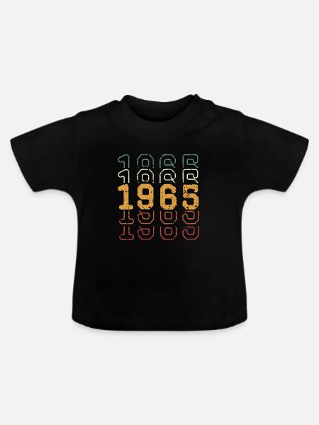 1965 - Baby Bio-T-Shirt mit Rundhals - Schwarz