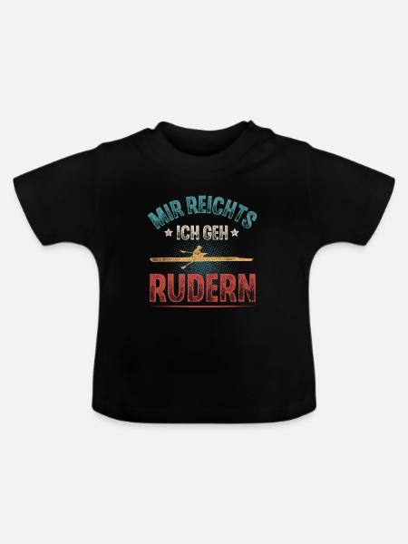 Rudern Ruderer Ruderboot - Baby Bio-T-Shirt mit Rundhals - Schwarz