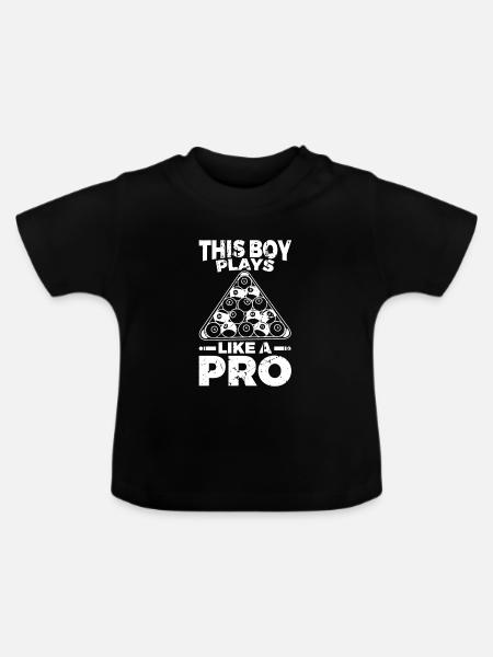 Poolbillard Junge - Baby Bio-T-Shirt mit Rundhals - Schwarz