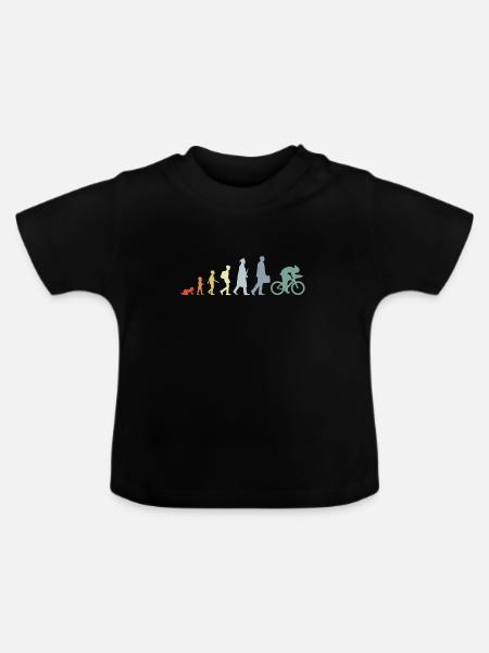 Radfahrer Lebenszyklus - Baby Bio-T-Shirt mit Rundhals - Schwarz