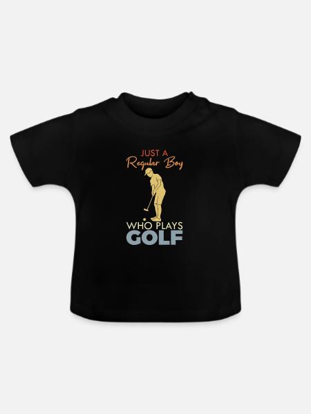 Golf Junge - Baby Bio-T-Shirt mit Rundhals - Schwarz