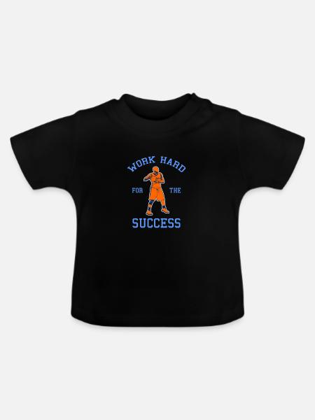 Motivation Basketball - Baby Bio-T-Shirt mit Rundhals - Schwarz