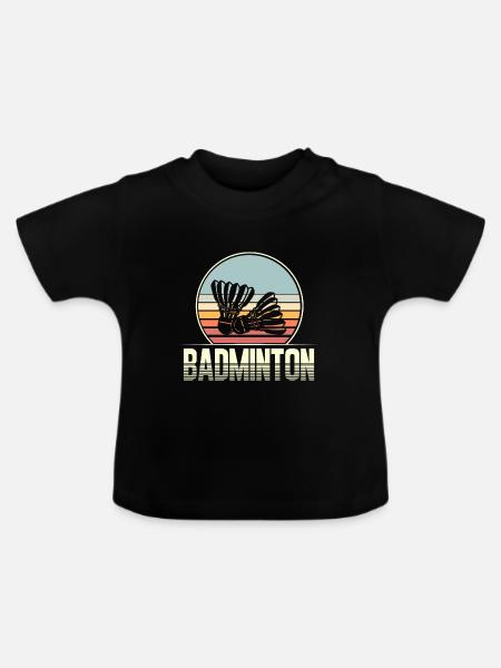 Badminton - Baby Bio-T-Shirt mit Rundhals - Schwarz