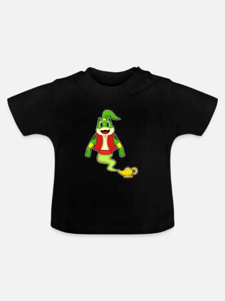 Frosch Flaschengeist - Baby Bio-T-Shirt mit Rundhals - Schwarz