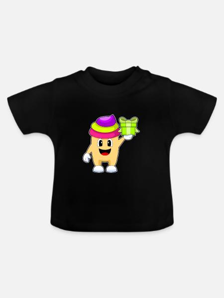 Cupcake Weihnachten Paket - Baby Bio-T-Shirt mit Rundhals - Schwarz