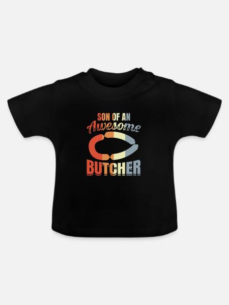 Metzger Sohn - Baby Bio-T-Shirt mit Rundhals - Schwarz