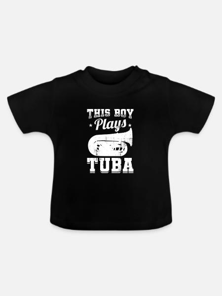 Tuba Junge - Baby Bio-T-Shirt mit Rundhals - Schwarz
