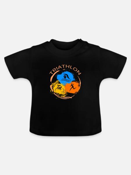 Triathlon - Baby Bio-T-Shirt mit Rundhals - Schwarz