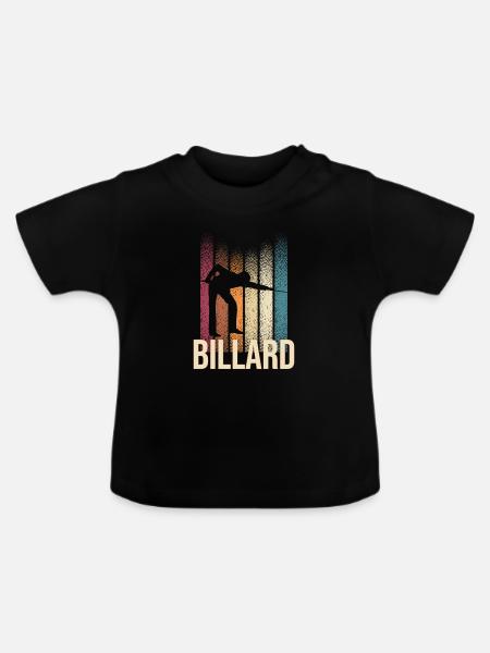 Billard - Baby Bio-T-Shirt mit Rundhals - Schwarz
