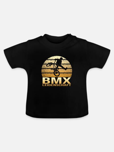 BMX Leidenschaft - Baby Bio-T-Shirt mit Rundhals - Schwarz