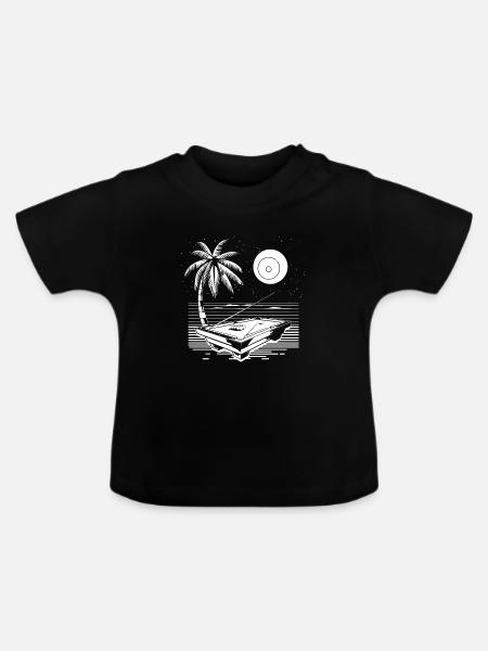 Billard Zeichnung - Baby Bio-T-Shirt mit Rundhals - Schwarz