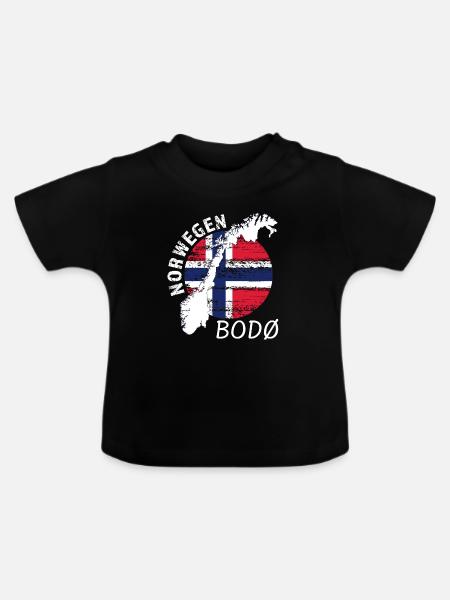 BODØ - Baby Bio-T-Shirt mit Rundhals - Schwarz
