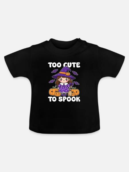 ZU SÜSS ZUM GRUSELN - HEXE HALLOWEEN - Baby Bio-T-Shirt mit Rundhals - Schwarz