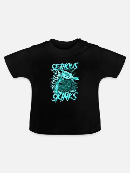 Ernsthaft über Blauzungenskinke Reptilienhalter - Baby Bio-T-Shirt mit Rundhals - Schwarz