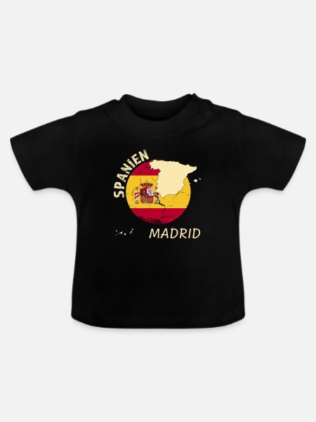 Madrid - Baby Bio-T-Shirt mit Rundhals - Schwarz