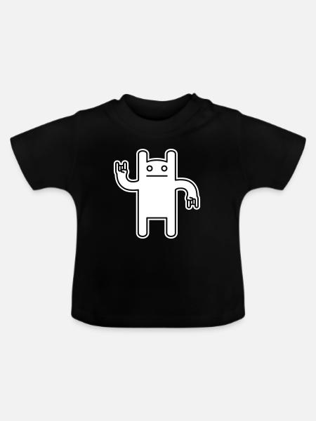 Monster Rock – Festival Comic Kawaii - Baby Bio-T-Shirt mit Rundhals - Schwarz