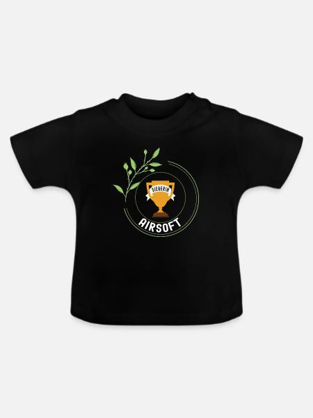 Airsoft Siegerin Gewinner Turnier Meisterschaft - Baby Bio-T-Shirt mit Rundhals - Schwarz
