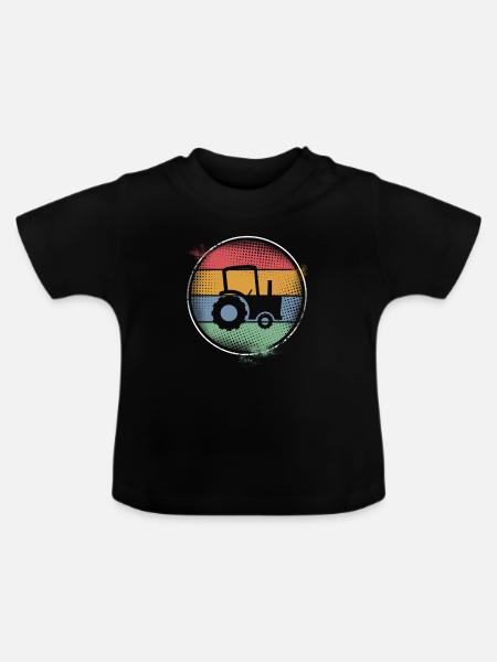 Traktor - Baby Bio-T-Shirt mit Rundhals - Schwarz