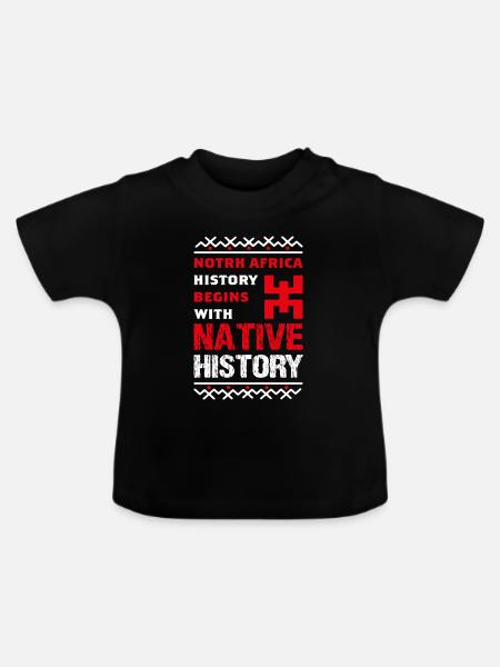 Indigene Geschichte Nordafrikas - Baby Bio-T-Shirt mit Rundhals - Schwarz