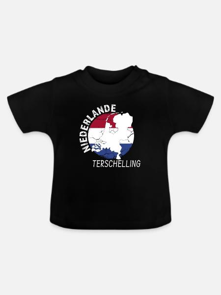 Terschelling - Baby Bio-T-Shirt mit Rundhals - Schwarz
