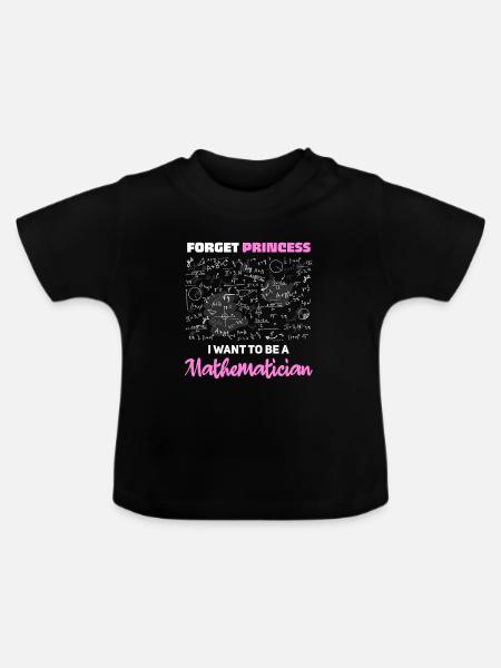 I Want to Be a Mathematician - Baby Bio-T-Shirt mit Rundhals - Schwarz