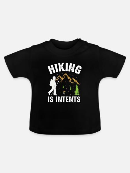 Wandern - Baby Bio-T-Shirt mit Rundhals - Schwarz