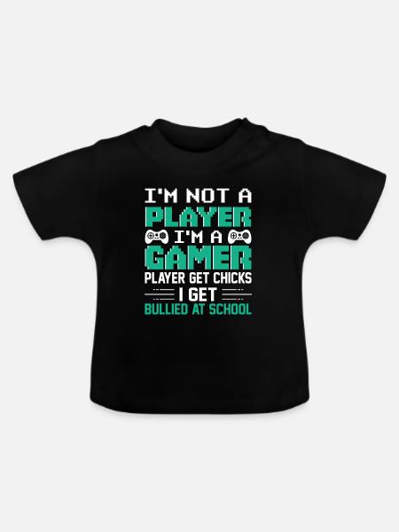 Gaming - Baby Bio-T-Shirt mit Rundhals - Schwarz