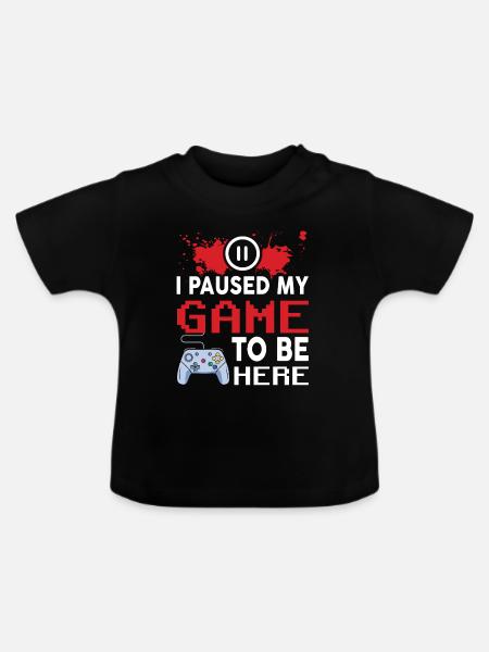 Gaming Gamer - Baby Bio-T-Shirt mit Rundhals - Schwarz