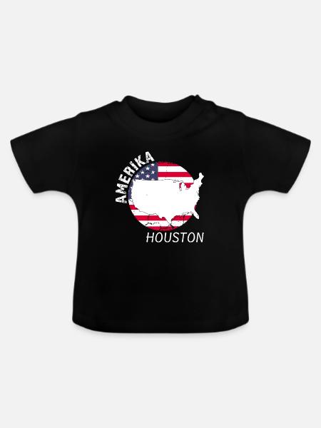 Houston - Baby Bio-T-Shirt mit Rundhals - Schwarz