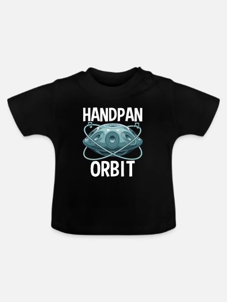 Handpan Orbit - Baby Bio-T-Shirt mit Rundhals - Schwarz