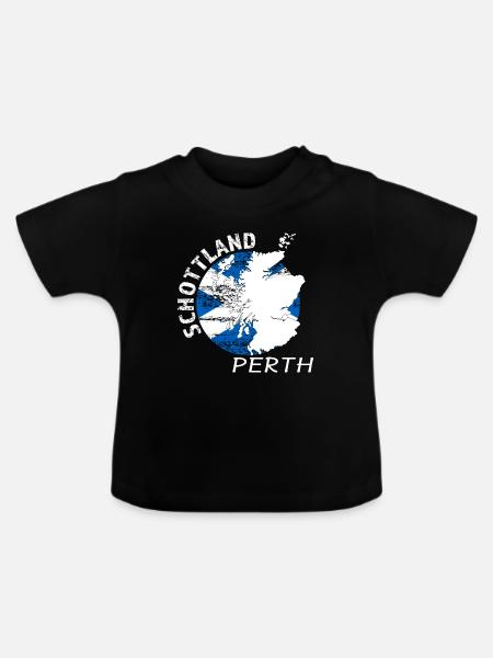 Perth - Baby Bio-T-Shirt mit Rundhals - Schwarz
