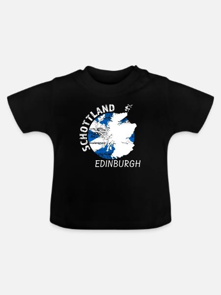Edinburgh - Baby Bio-T-Shirt mit Rundhals - Schwarz
