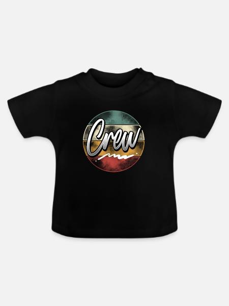 Crew - Baby Bio-T-Shirt mit Rundhals - Schwarz
