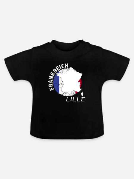Lille - Baby Bio-T-Shirt mit Rundhals - Schwarz