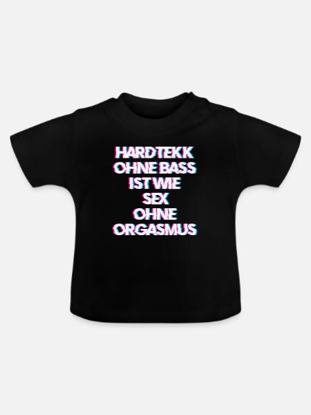 Hardtekk Tekk - Baby Bio-T-Shirt mit Rundhals - Schwarz