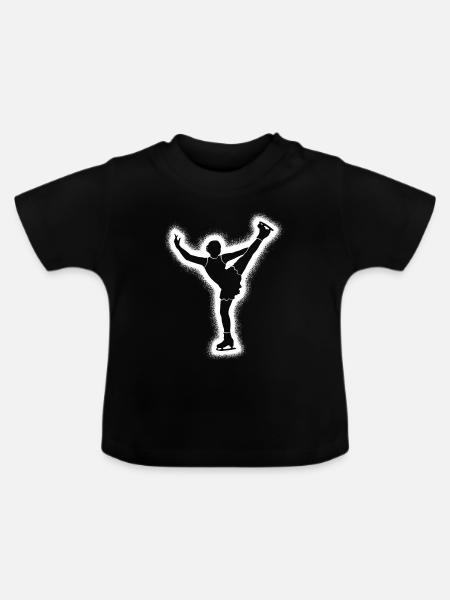 Eiskunstläuferin Eislaufen Damen Eiskunstlauf - Baby Bio-T-Shirt mit Rundhals - Schwarz