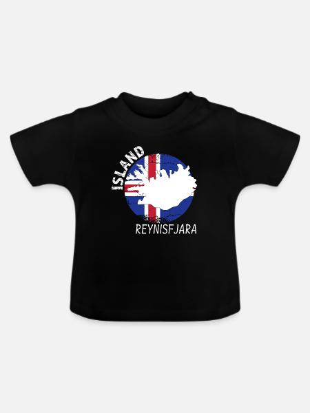 Reynisfjara - Baby Bio-T-Shirt mit Rundhals - Schwarz
