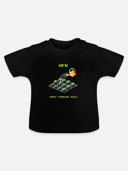 AFK beim Grünkohl | Gemüseanbau & Garten - Baby Bio-T-Shirt mit Rundhals - Schwarz