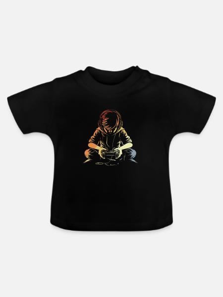 Gamer - Baby Bio-T-Shirt mit Rundhals - Schwarz