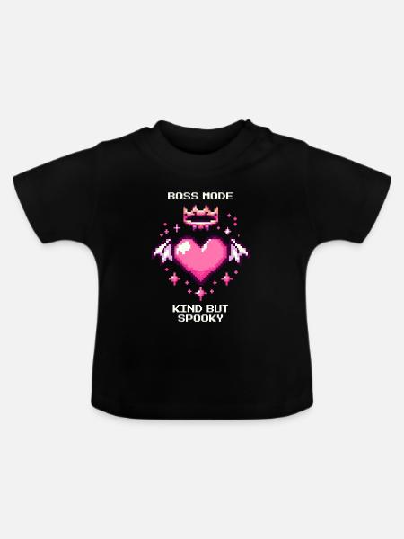 Sanft & Spooky | Soft Goth - Baby Bio-T-Shirt mit Rundhals - Schwarz