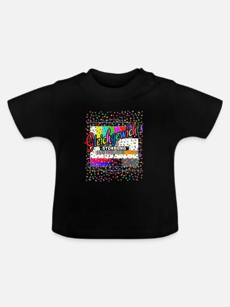 Gleichgewichts Störung Testbild Kostüm Karneval - Baby Bio-T-Shirt mit Rundhals - Schwarz