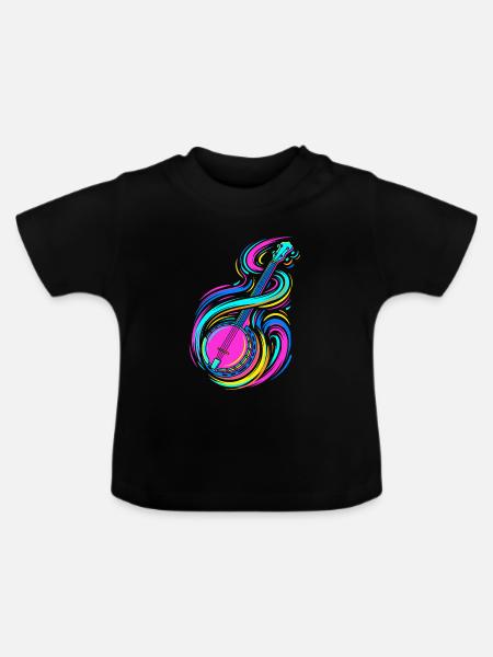Banjo - Baby Bio-T-Shirt mit Rundhals - Schwarz