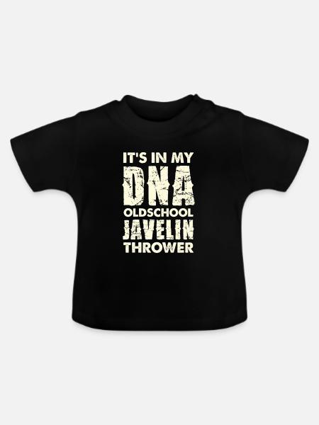 DNA Oldschool Speerwerfer - Baby Bio-T-Shirt mit Rundhals - Schwarz