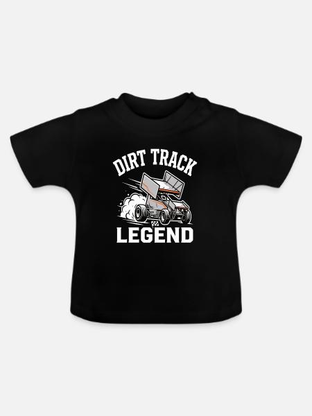 Dirt Track Legend Sprintcar Motiv - Baby Bio-T-Shirt mit Rundhals - Schwarz