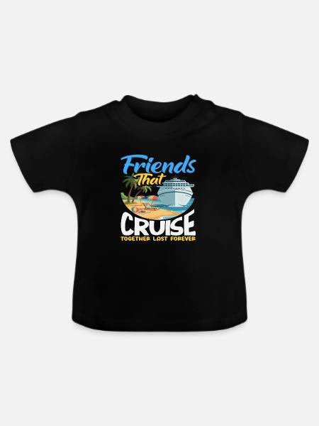 Freunde Kreuzfahrt Gemeinsam Urlaub Reise - Baby Bio-T-Shirt mit Rundhals - Schwarz
