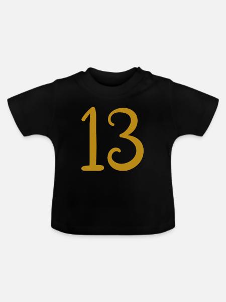 13 - Baby Bio-T-Shirt mit Rundhals - Schwarz